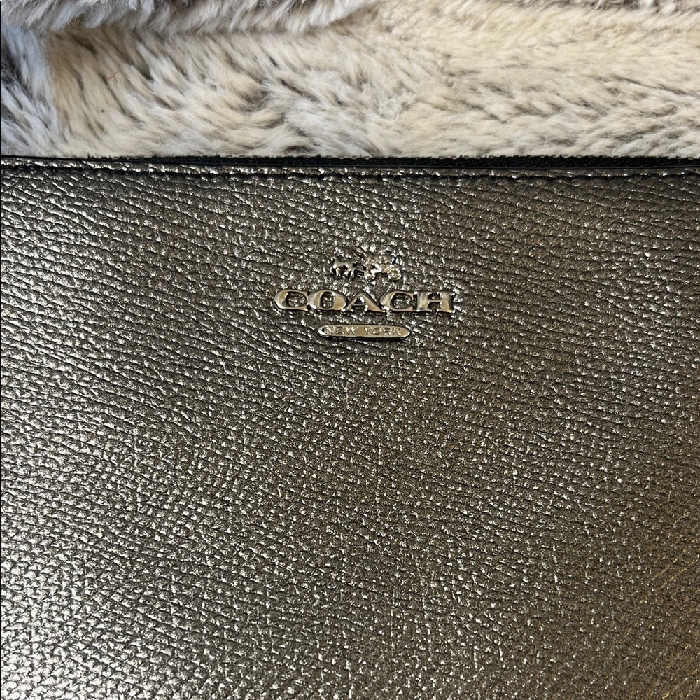 Coach Metallic Silver Wristlet - Picture 2 of 8